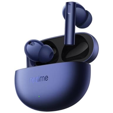 realme Air 5 True Wireless In-Ear Buds con 50dB ANC, 12.4mm Mega Titanized Dynamic Bass Driver, Fino a 38 ore di batteria, Ricarica rapida, 45ms Bassa Latenza, Deep Sea Blue