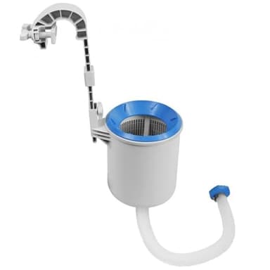 VIRSUS Skimmer da Parete in PVC per Piscine 28000, Diametro Esterno 12 cm, con Cestello Removibile per Foglie e detriti, Aggancio a Parete Universale, Skimmer Sospeso per Manutenzione delle Acque