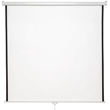 TecTake® Schermo per Proiezione, Home Cinema, Telo per Videoproiettore, Schermo Proiettore Treppiede, HDTV, Doppio Strato, 360 g/m², Angolo Visione 125°, Contrasto Elevato - 203x203cm, 110"