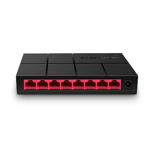 MERCUSYS TP-Link MS108G Switch Ethernet 8 Porte Gigabit, Sdoppiatore Ethernet, Switch Gigabit per la Casa e l'Ufficio, Plug e Play, Montaggio Desktop, Contenitore di Plastica