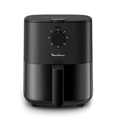 Moulinex Easy Fry Essential 3.5 L EZ1308 Friggitrice ad aria calda, con poco o senza olio, comandi manuali, 5 programmi, pasti sani, capacità 1 kg, fino a 4 persone, compatto, colore nero