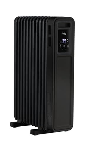 BEKO Radiatore ad olio con telecomando RHO8323BT, Potenza 2300W, 11 elementi riscaldanti, 3 impostazioni di potenza, timer 24 ore, protezione da surriscaldamento