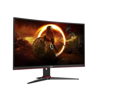 AOC Gaming CQ27G2SE - Monitor curvo QHD da 27 pollici, Adaptive Sync (2560x1440, 165 Hz, HDMI 1.4, DisplayPort 1.2) nero/rosso