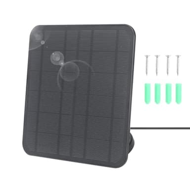 per Ring Pannello Solare, 12W Pannello Solare Telecamera Caricatore per Anello per Fotocamera per Stick Up Cam Batteria 2a e 3a Generazione IP65 Impermeabile Regolabile Montaggio a Parete (BLACK)