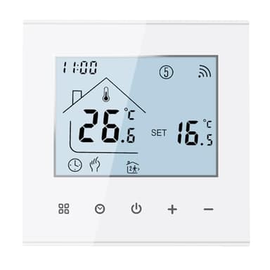 Termostato WiFi per Caldaia a Gas/riscaldamento ad acqua,Termostato Wi-Fi Schermo LCD Touch Button Retroilluminato Programmabile con Alexa Google Home e Telefono App (Aggiornato)