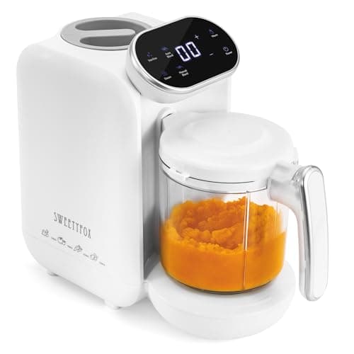 Sweety Fox - Cuocipappa per Bambini - 7 Funzioni - Vapore, Mixer, Impulso, Pulizia Automatica, Sterilizza, Riscalda, Scongela - Omogeneizzatore per Neonati