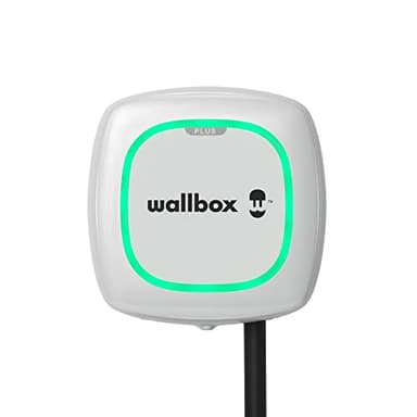 Caricabatterie Wallbox Pulsar Plus per veicoli elettrici - Potenza regolabile fino a 7,4 kW - Connettore Tipo 2 -Connessione Wi-Fi, Bluetooth. OCPP compatibile. (Type 2-7.4 KW | 5 m, White)