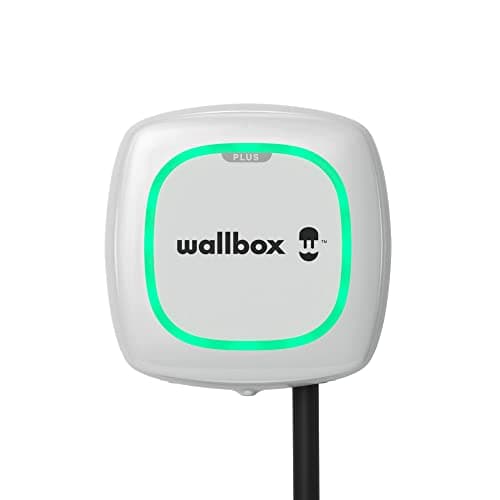 Caricabatterie Wallbox Pulsar Plus per veicoli elettrici - Potenza regolabile fino a 7,4 kW - Connettore Tipo 2 -Connessione Wi-Fi, Bluetooth. OCPP compatibile. (Type 2-7.4 KW | 5 m, White)