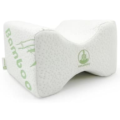 Cuscino per Gambe per Dormire di Lato, Cuscino Ergonomico per Ginocchia in Memory Foam - Progettato dai medici per alleviare il dolore alla schiena, sciatica e fianchi - Fodera in bambù
