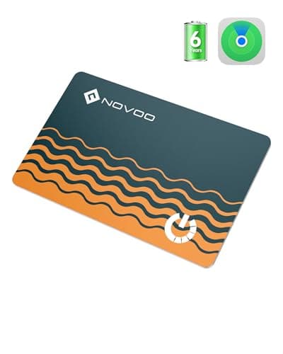NOVOO Air Tag Card Wallet Tracker Thin 1,6 mm, Smart Card Slim, Batteria 6 Anni, IP68 Impermeabile, Compatibile Apple Dov'è (iOS), Bluetooth GPS, Localizzatore per Portafogli, Valigie, Passaporti