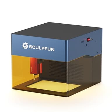 SCULPFUN iCube - Macchina per incisione laser 3 W, 0,02 mm, con filtro antifumo, incisione laser portatile, per legno, carta, pelle, 10000 mm/min, alta velocità