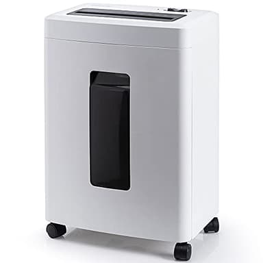 iOCHOW Distruggidocumenti da 10 fogli Micro-Cut Heavy Duty: distruggi documenti elettrico per uso a casa e in ufficio Anti-inceppamento carta a grande capacità con cestello estraibile da 18 litri