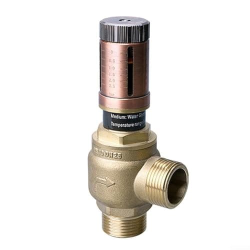 Oniissy Valvola di bypass di pressione differenziale 33MM,Valvola di bypass differenziale automatica,Valvola regolabile,Per configurazioni HVAC,Display a doppia unità