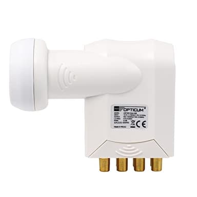 RED OPTICUM LOP 04H Octo LNB I LNB digitale a 8 vie con figura di rumore di soli 0,1 dB e Protezione dalle intemperie estendibile I Full HD - 3D - UHD - 4K Ready I Sat-LNB per 8 partecipanti