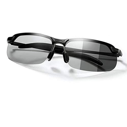 Occhiali Da Sole Polarizzati Fotocromatici Al-Mg Metallo Cornice Ultra Leggero per Uomo e Donna Protezione 100% UVA UVB Rectangular All'aperto Sportivi Ciclismo Occhiali Guida Pesca Biking Golf