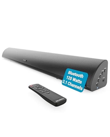 Majority Barra Soundbar TV con Subwoofer Integrato | 2.1 Home Theater | 120W Cassa TV Sound Bar | Casse Bluetooth con Connessione RCA, ottica e AUX | Altoparlanti Montabile a Parete Snowdon