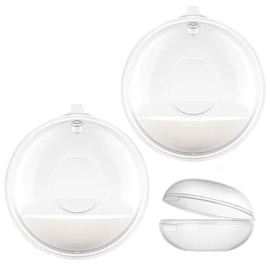 2 Pezzi coppette raccogli latte materno,Coppette Raccoglilatte Prive Di BPA,Viene fornito con scatola portaoggetti trasparente