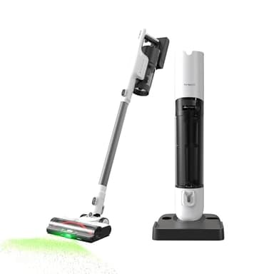Tineco PURE ONE Station 5 Plus Aspirapolvere Senza Fili con Base di Raccolta Automatica da 2,5L, Pulizia Automatica Completa, Potenza di Aspirazione da 175W, Adatto per Pavimenti Duri e Moquette.