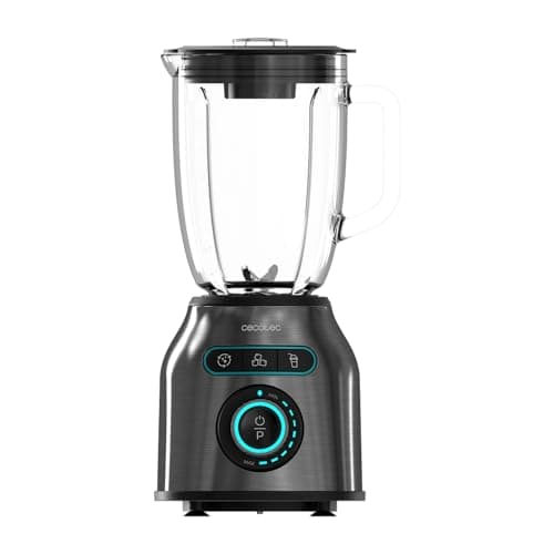 Cecotec Frullatore Power Black Titanium 2200MAX Prodigy. 2200W, 6 Lame in Acciaio Inossidabile, Trita Ghiaccio, Funzione Turbo, Funzione Frullato, Funzione AutoClean