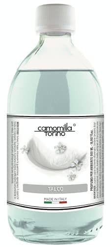 Ricarica profumo 500ml. in 25 fragranze per diffusore a bastoncini. Italy. Fiori Frutti Diffusore per ambienti 500 ml."Camomilla" (talco)