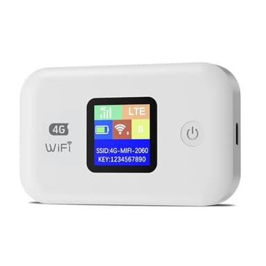 JICICUXI Router Wifi Portatile, Saponetta Modem wifi Portatile Router 4g Con Sim LTE 150 Mbps, LED Visualizzazione Sullo Schermo, Capacità Batteria 3000mah, Saponetta Wifi Adatto Per Viaggi, Campeggio