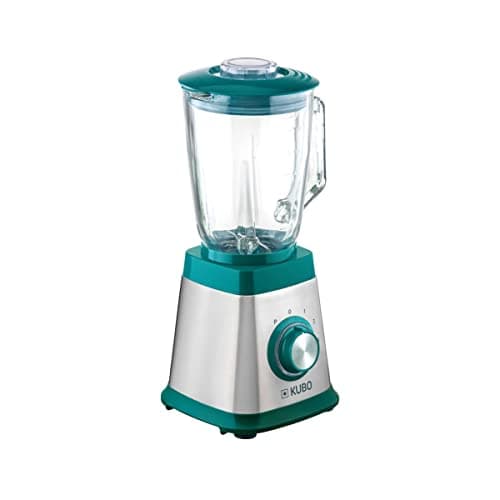 Kubo Frullatore a tazza, brocca in vetro, 1000 W, 4 velocità, 1,5 l, 6 lame in acciaio inox, funzione picco ghiaccio