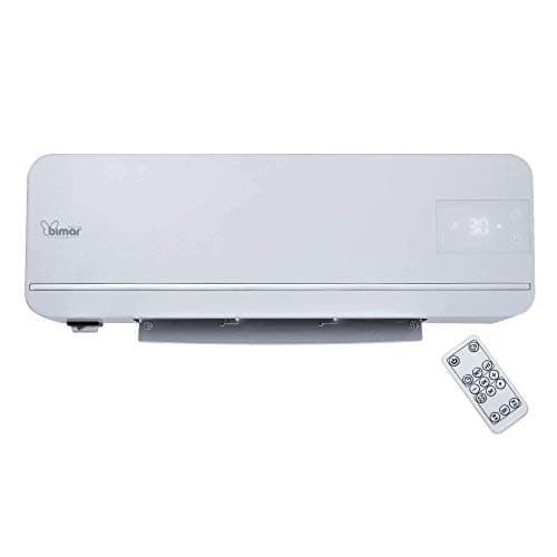 BIMAR AMA05 Termoventilatore da Bagno Ceramico - Termoventilatore Basso Consumo - Scaldabagno Elettrico 2000W - Caldobagno - Termoventilatore da parete con Telecomando e Programmatore Settimanale