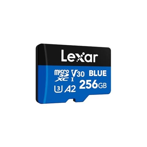 Lexar Blue Scheda Micro SD 256GB, fino a 160 MB/s in lettura, scheda microSDXC UHS-I, C10, U3, V30, A2, video Full-HD e 4K, scheda di memoria ad alta velocità per smartphone/tablet/action camera