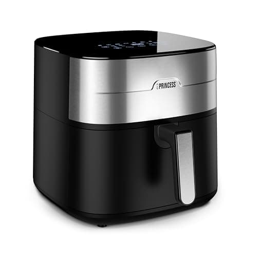 Princess Friggitrice ad aria - Due elementi riscaldanti - Senza BPA e PFAS - XXL - 8 L - Programmi pre-impostati - Temperatura e timer regolabili - 2 000 W - 182280