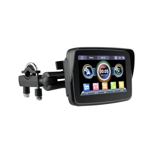 LIVASH Display Impermeabile per Motocicletta con Schermo GPS di Navigazione Portatile per Auto Android Carplay Wireless per Moto da 5 Pollici