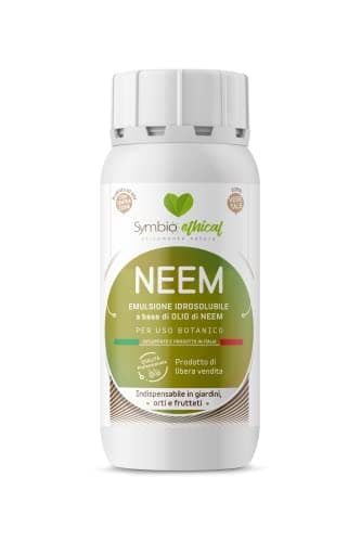 SYMBIOETHICAL - NEEM, Emulsione Idrosolubile a Base di Olio di Neem per Piante, Concentrato a Uso Botanico, 100% Vegetale, Made in Italy, 250 ml