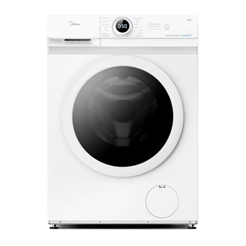 Midea MF10EW90B Lavatrice Slim Carica Frontale, 9 kg, 1400 Giri, Classe A, Vapore, Motore BLDC, Programma Rapido, Varie Temperature dell'Acqua, White