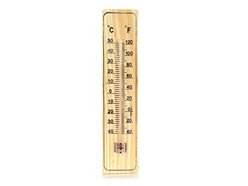 Termometro Ambiente Interno, Termometro Esterno, Termometro In Legno, -40°C-+50°C (22X5cm)