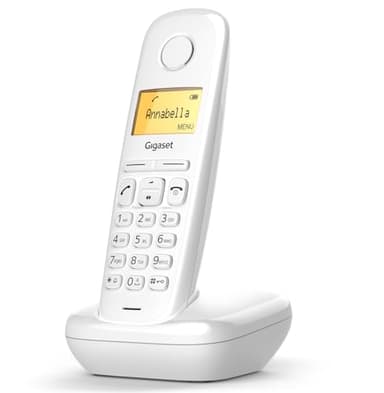 Gigaset A170 - Telefono Portatile - Display Grafico Illuminato - Facile da Usare - Installazione Facile, Bianco [Versione Italiana]
