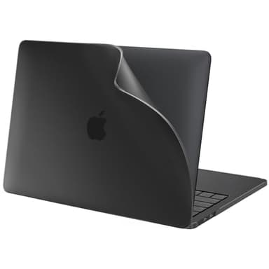 BlueSwan PP Cover Compatibile con MacBook PRO 13 Pollici M2 M1 2022-2017, A2338 A2251 A2289 A2159 A1989 A1708 A1706, Custodia Si Adatta Meglio al Corpo, Durevole Protettivo AntiGraffio - Opaco Nero