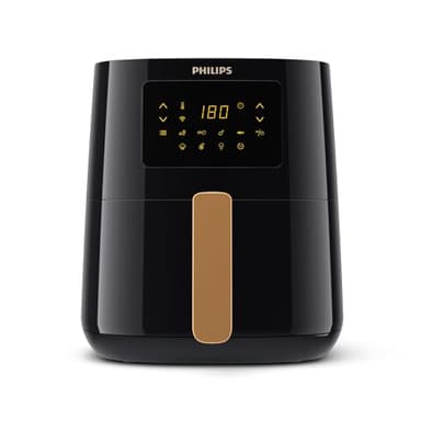 Philips Friggitrice ad aria Serie 5000 Connessa - cucina sana e versatile con tecnologia Rapid Air, 13 modi di cucinare, schermo a contatto, capacità di 4.1L, perfetta per famiglie (HD9255/80)