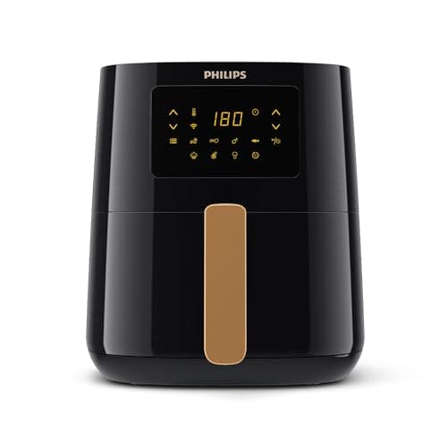 Philips Friggitrice ad aria Serie 5000 Connessa - cucina sana e versatile con tecnologia Rapid Air, 13 modi di cucinare, schermo a contatto, capacità di 4.1L, perfetta per famiglie (HD9255/80)