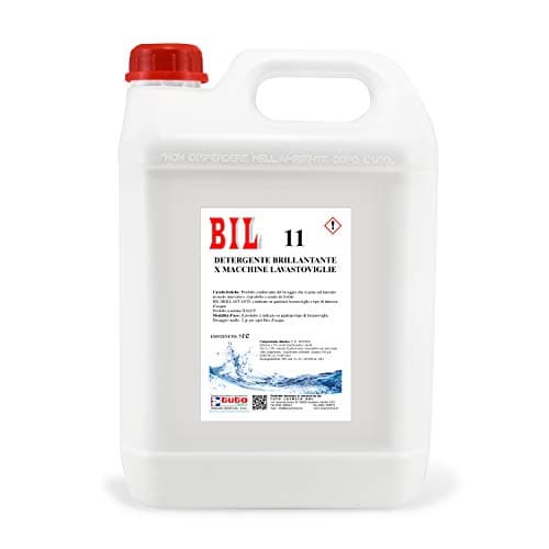 BIL 11 - BRILLANTANTE PER LAVASTOVIGLIE E LAVABICCHIERI LT 5. Brillantante Lavastoviglie Professionale, Additivo Lavastoviglie, Detergente Industriale, Ho.Re.Ca., HACCP.