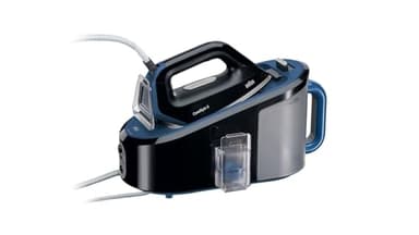 Braun CareStyle 5 IS5145.BK Ferro da Stiro con Caldaia, a carica continua, Serbatoio 2 Litri Removibile, Getto di Vapore 500 g/min, Autospegnimento, Nero/Blu