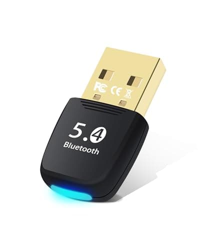 Adattatore Bluetooth PC - 5.4 Bluetooth USB, Bluetooth Dongle USB, Chiavetta Bluetooth Adattatori, Low Latency, Plug & Play, con Windows 7/10/8.1/11, per Desktop, Laptop, Auricolari, Tastiera, Mouse
