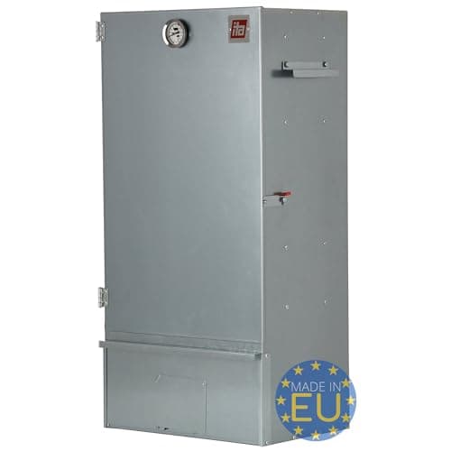ITA Affumicatore 7001 - Armadio per affumicare premium con 3 ripiani 81 cm - Acciaio legato - Qualità Made In EU Direttamente dal produttore - Fumatore per affumicatura a freddo e a caldo