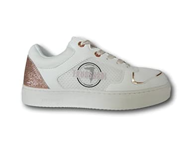 Trussardi 79A00678 Sneaker Donna ecoleather Bianco Glitter Mesh (Numeric_36)