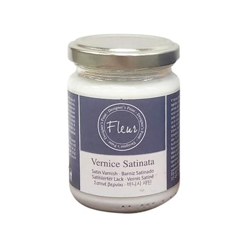 FLEUR DESIGNER'S PAINT | Vernice Protettiva, 130 ml, Trasparente Satinata, Base Acqua, Monocomponente. Alta Resistenza, Non Ingiallisce ed Essiccazione Rapida, Made in Italy.