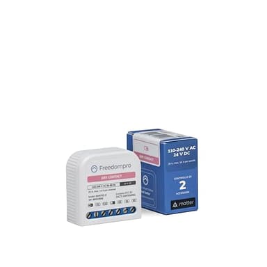 Freedompro MINI Interruttore Relé WiFi per Switch Smart, Comanda 2 Dispositivi a Contatto Pulito, Compatibile con HomeKit, Matter, Alexa, Google Home, Domotica, 110-240V, 20A, da Incasso
