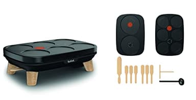 Tefal PY900D12 Gourmet crepiere Deux plaques amovibles antiadhesives Temperature reglable Multi usage crepes, galettes, pancakes