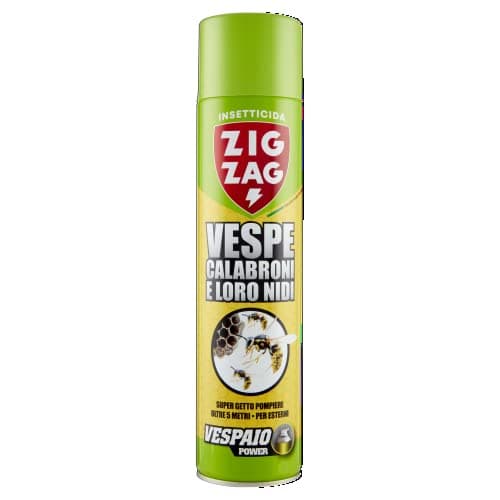 Zig Zag, Vespaio Power, Insetticida per Vespe e Calabroni, Spray ad azione immediata, Colpisce fino a 6 metri, 600 ml