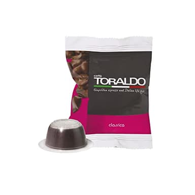 CAFFÈ TORALDO | Compatibile Bialetti* | Caffè Selezionato, Tostato e Torrefatto in Italia | Eccellenza del Caffè Napoletano (100 Capsule, Miscela Classica)