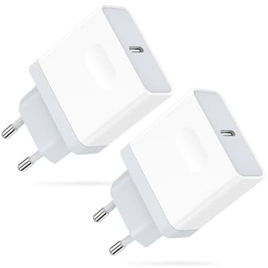 Caricatore USB C, 2-Pack Presa Replacement for iPhone 16/16 Pro/16 Pro Max/16 Plus/15/14/13/12/11/SE/XS/XR/8, Lynban 20W Spina Rapido Charger Spinotto Caricabatterie Alimentatore Carica Muro Ricarica