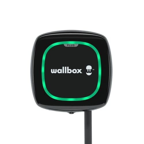 Caricabatterie Wallbox Pulsar Plus per veicoli elettrici - Potenza regolabile fino a 7,4 kW - Connettore Tipo 2 -Connessione Wi-Fi, Bluetooth. OCPP compatibile. (Type 2-7.4 KW | 5 m, Black)