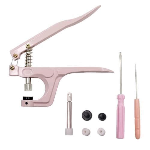 Pinze per Bottoni Automatici, Bottoni a Pressione Pinza, Snap Bottoni Pinze, Pinze Installazione per Bottoni Pinze per Bottoni T3 T5 T8 Abbigliamento Pulsante Pinze Strumento per Cucire (Rosa)